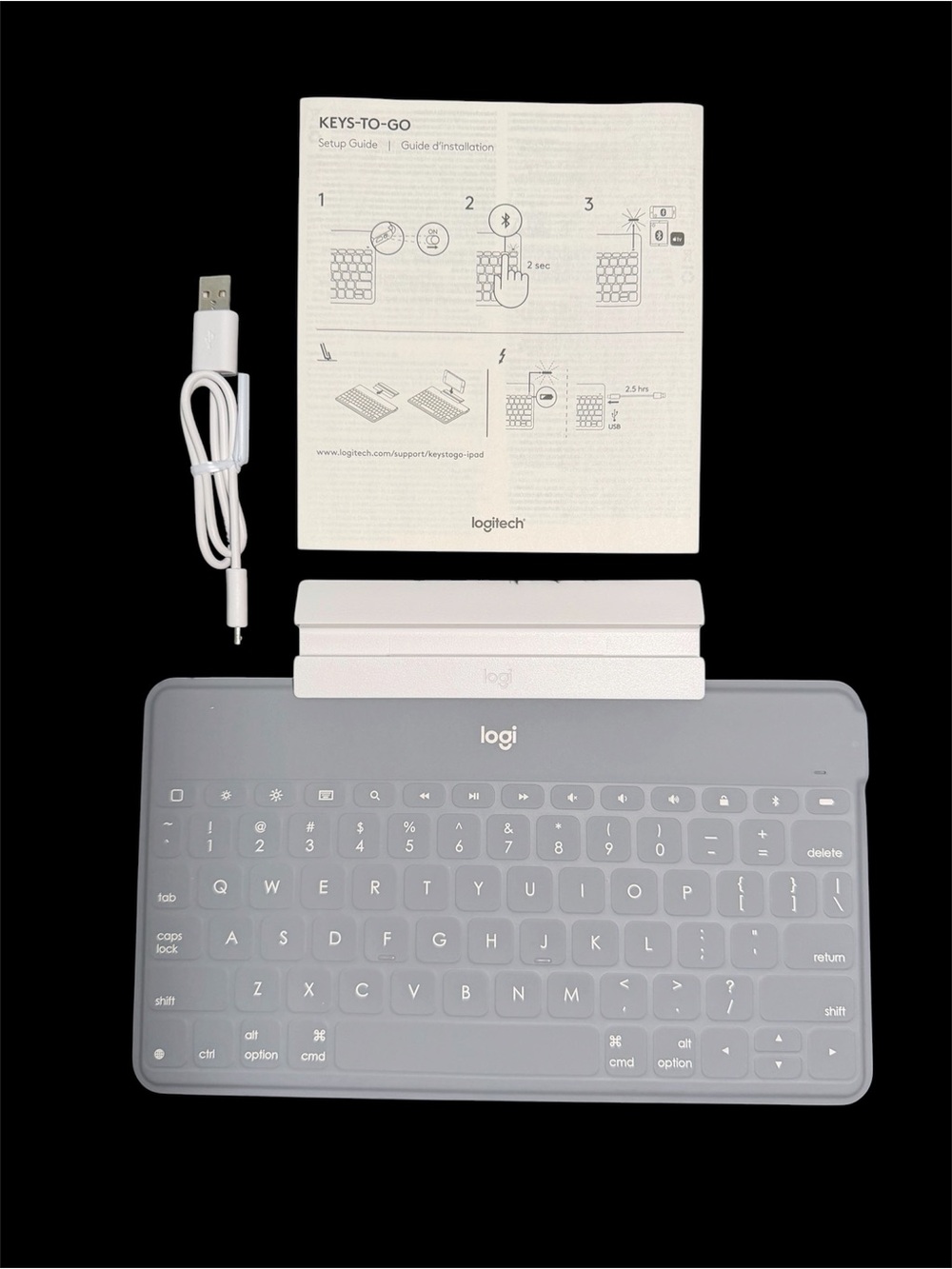 Logitech Keys-to-Go Keyboard - Gray - Picture 2 of 8